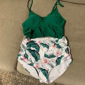 High waisted bottom bottom with top